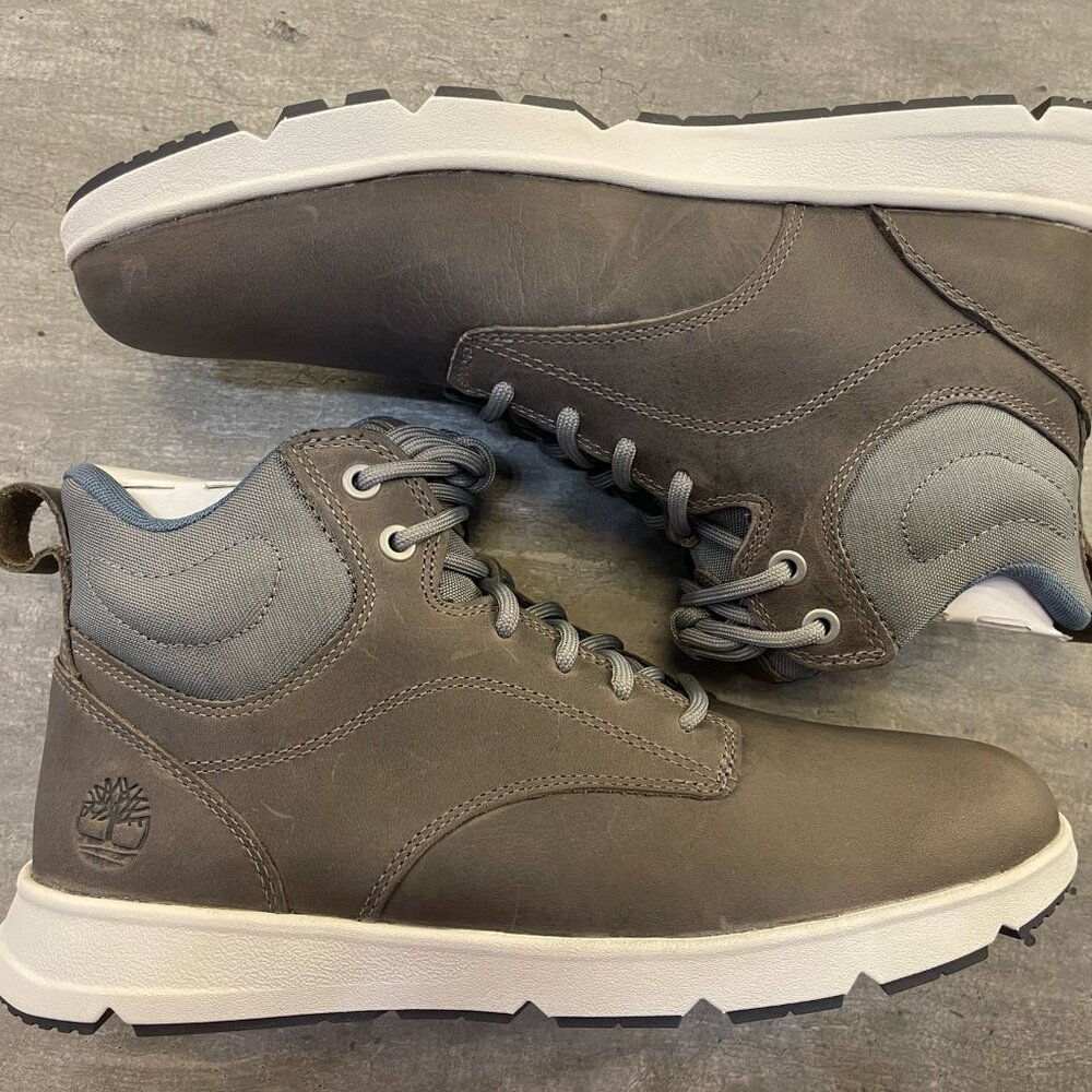 Timberland Men's Parker Street Mid Lace Sneaker Dark Grey Full  Grain A6BXE-EIQ